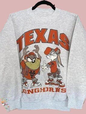Vintage NCAA Texas Longhorns Looney Tunes Sweatshirt, Texas Longhorns Shirt